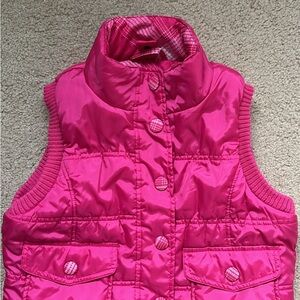 Weatherproof Hot Pink Magenta Quilted padded puffer Vest girls size 5 cute!